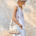 Vintage Beaded Flower Large Capacity Shoulder Bag 6S10BBG1458