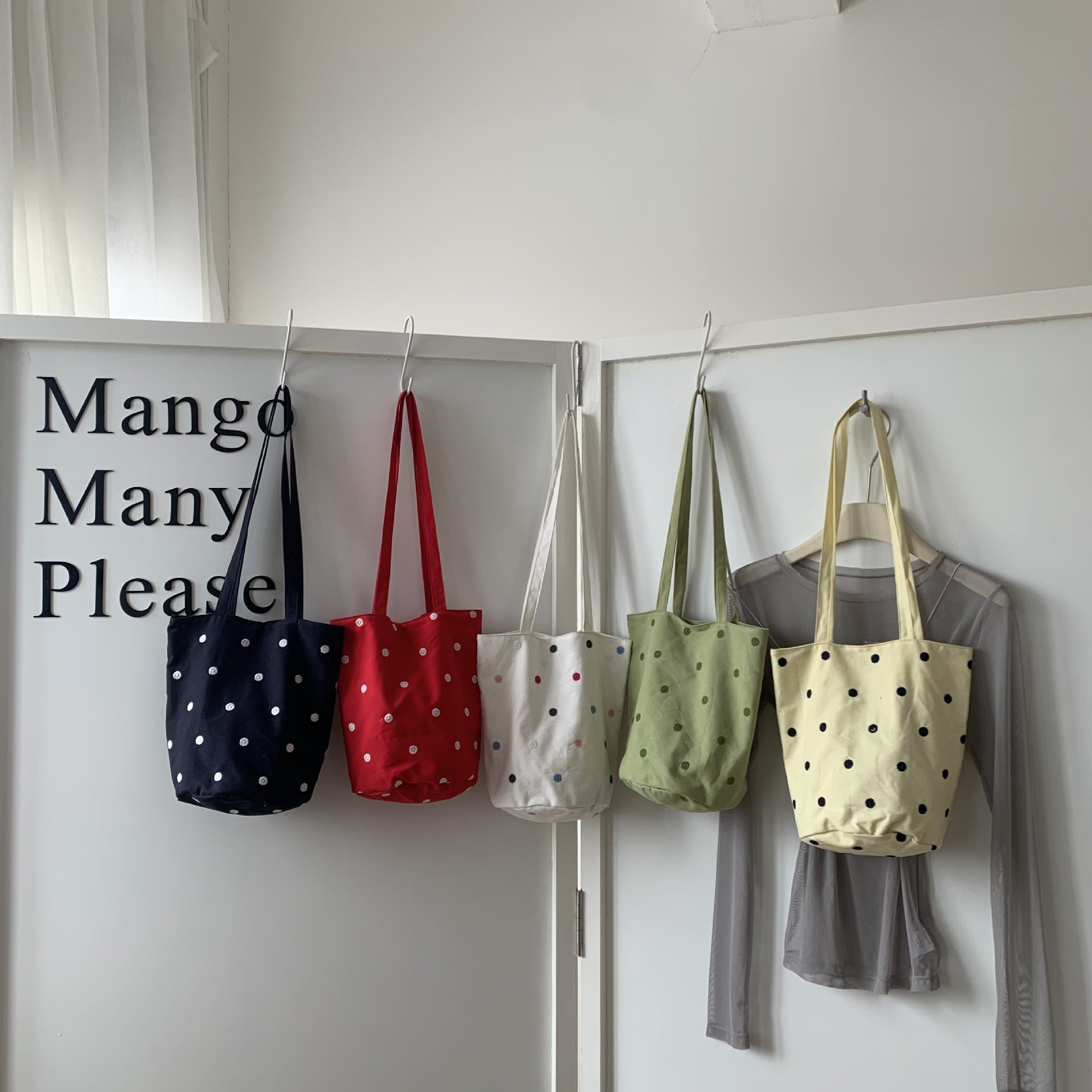 Chic Color Block Polka Dots Embroideries Shoulder Bags 6W10BBG1323