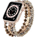 Multi Layer Crystal Beaded Chain Watch Band 6W6JWA89