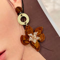 3D Floral Petal Drop Earrings - DippedShop Wholesale - #4211