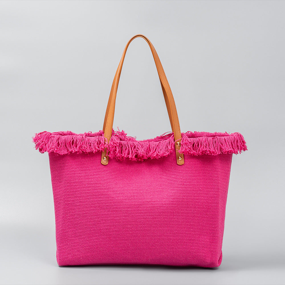 Solid Color Tassel Shoulder Bags DPFB0703
