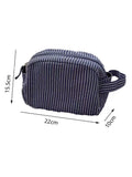 Minimalist Striped Large Capacity Portable Makeup Bag MK2BW6S10BOB87