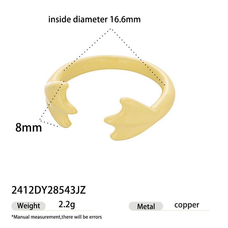 Piglet Enamel Open Ring - DippedShop Wholesale - #0899