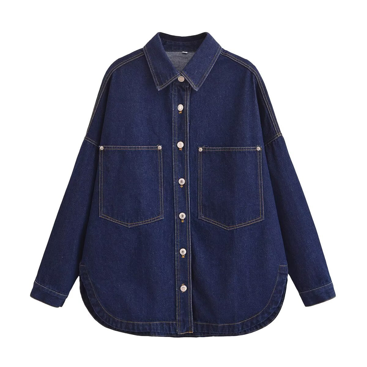 Casual Washed Denim Shirt - DippedShop Wholesale - #7651