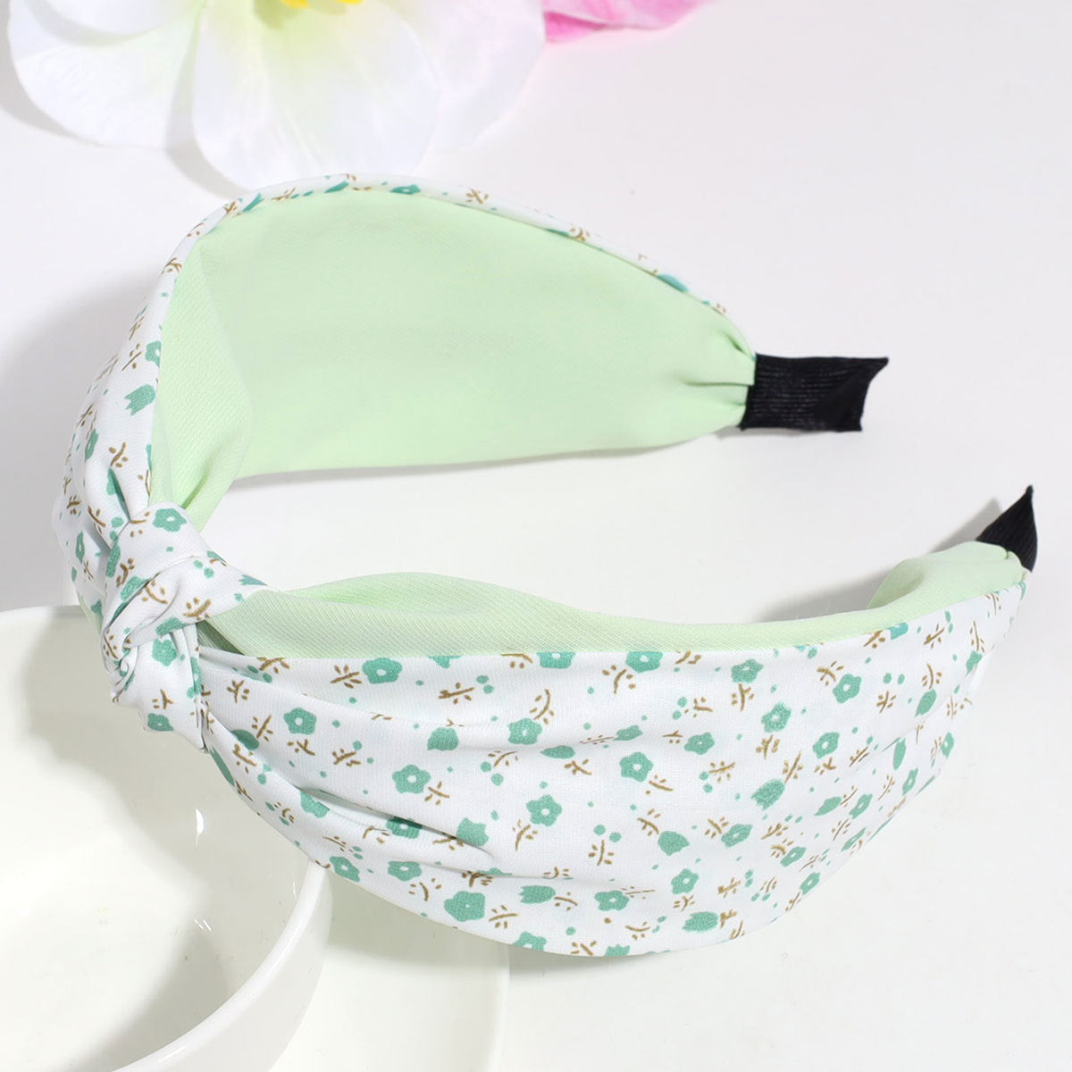 Cute Floral Print Bowknot Wide Headband MK2PIM6W6HBD77