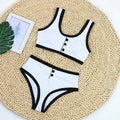 Color Block Sporty Bikini - DippedShop Wholesale - #7539