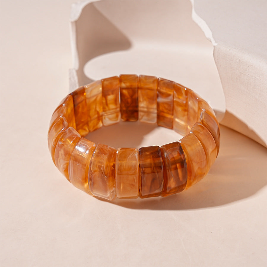 Vintage Color Block Acrylic Bracelets - DippedShop Wholesale - #7779