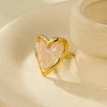 Elegant Crystal Heart Gold Pla - DippedShop Wholesale - #1843