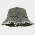 Frayed Wide Brim Bucket Hat - DippedShop Wholesale - #9171