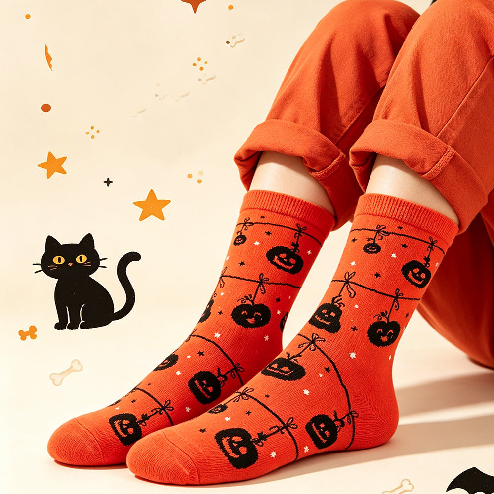 Cute Halloween Cartoon Crew Socks MK2COK6W8FSO583