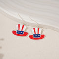 Hiphop USA Flag Love Heart Pendant Hook Earrings 8ZA6JER306L