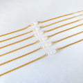 Fashion Gold Plated Pearl Link Chain Bracelet 6W6JBR366