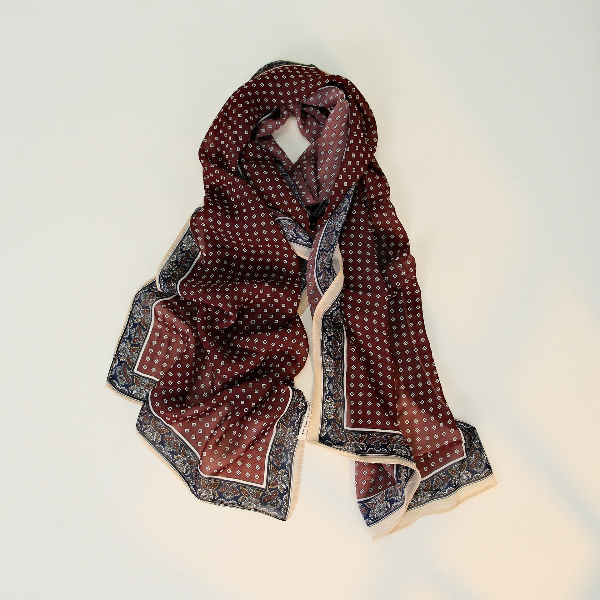 Chic Color Block Polka Dots Silk Scarf 6W6NSI256