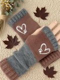 Cat Print Fingerless Gloves - DippedShop Wholesale - #7939