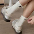 Heart Embroidered Cotton Socks - DippedShop Wholesale - #5219