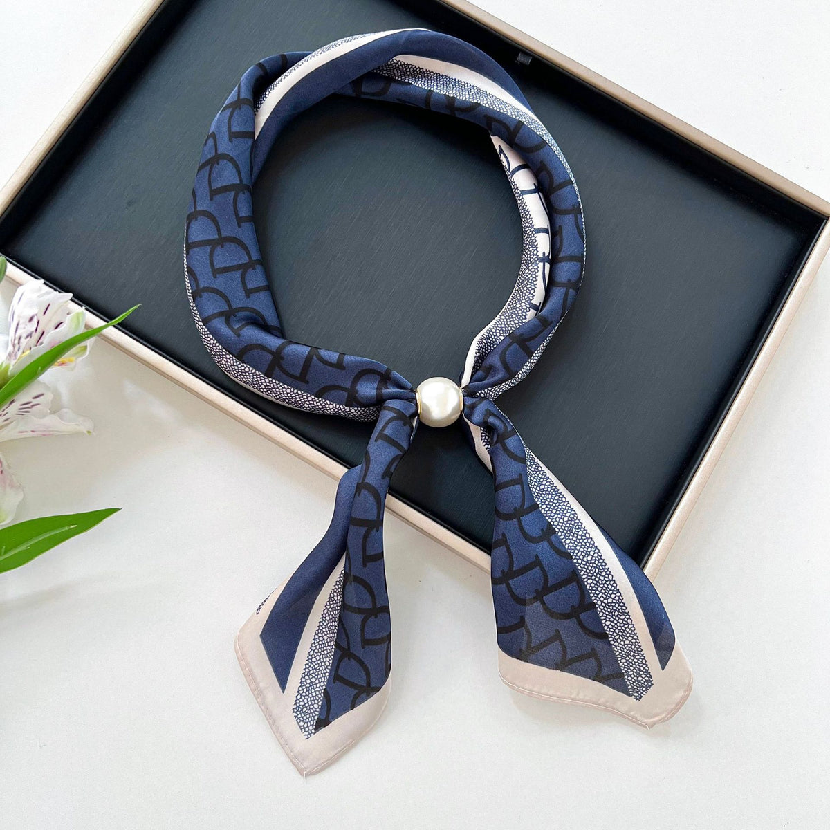 Color Block Silk Scarf - DippedShop Wholesale - #4915