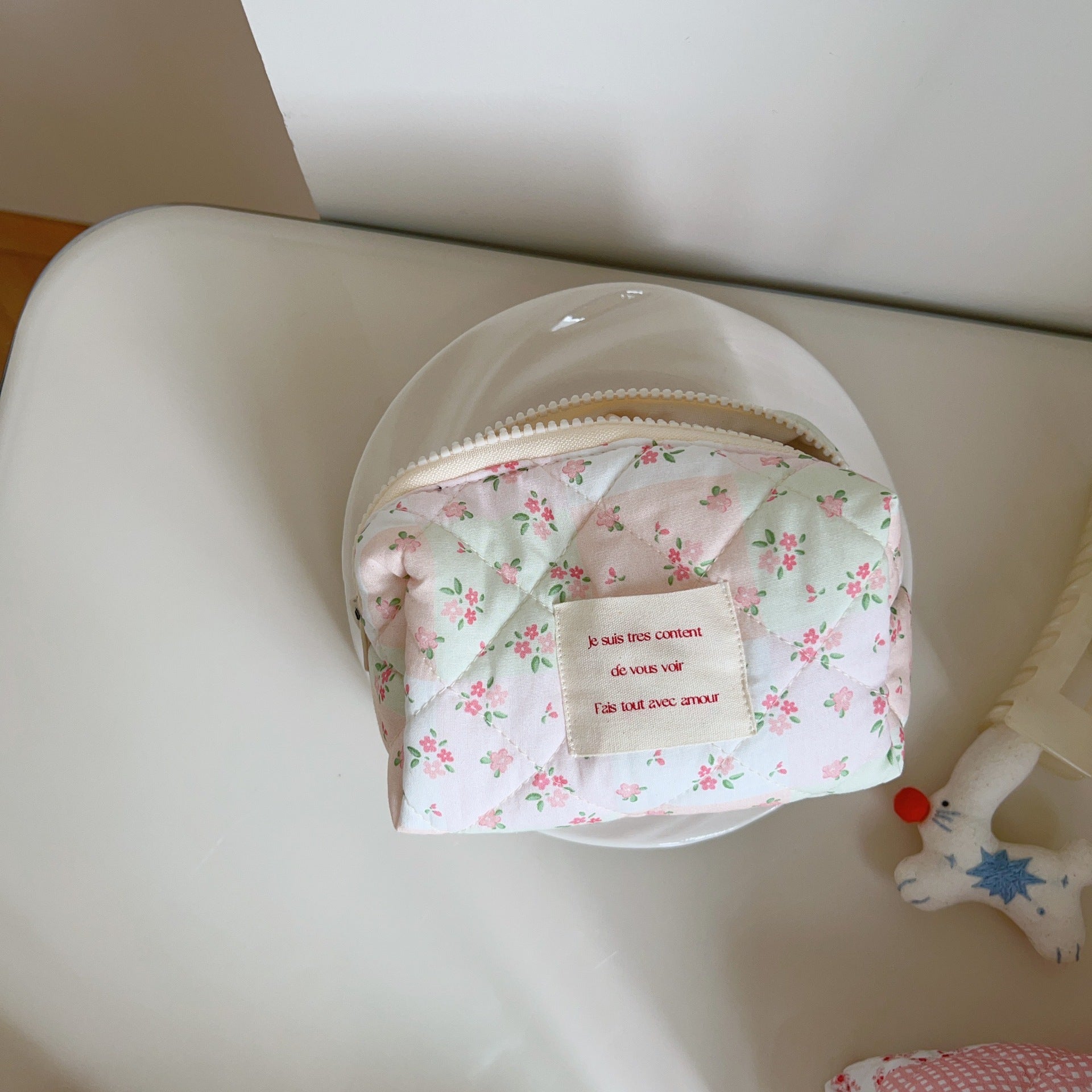 Quilted Cotton Boat shaped Storage Bag MK2BLW6C5CO69