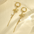 Starfish Shell Hoop Earrings - DippedShop Wholesale - #2323