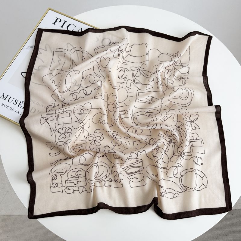 Trendy Print Cotton Linen Scarf - DippedShop Wholesale - #7203