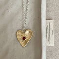 Red Zirconia Heart Choker - DippedShop Wholesale - #9139
