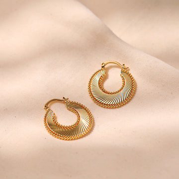 Vintage Spiral Spiral Hoop Earrings DPJE1272