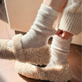 Color Block Double Ribbed Thickened Crew Socks 6W8FSO660