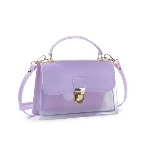 Stylish Clear Jelly Square Handbag Crossbody Bag 6W10BBG2113