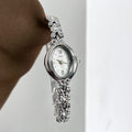 Luxury Rhinestone Oval Dial Quartz Wrist Watch MK2SSAS6W6JWA02