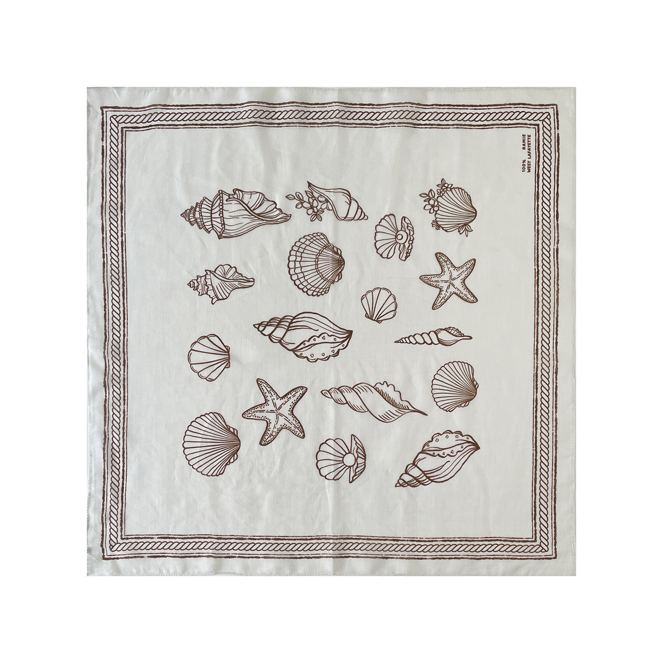 Trendy Shell Print Ramie Silk Scarf 6W6NSI192
