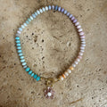Handmade Multi-Color Flower Pendant Beaded Necklace 6W6JNC420L