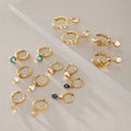 Trendy Cubic Zirconia Teardrop Dangle Hoop Earrings 6W6JER599