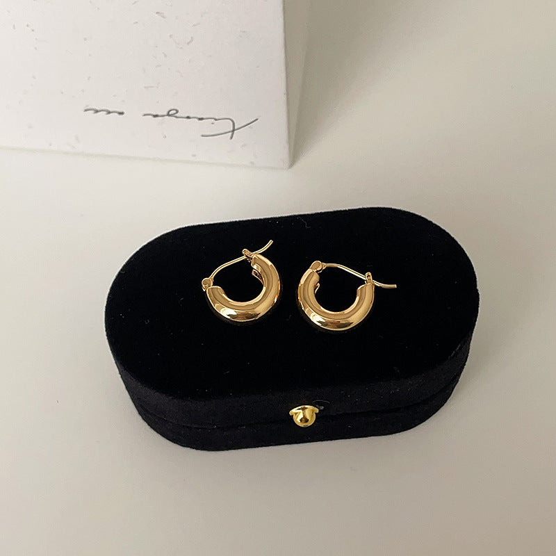 Hollow Thick Hoop Earrings - DippedShop Wholesale - #2755