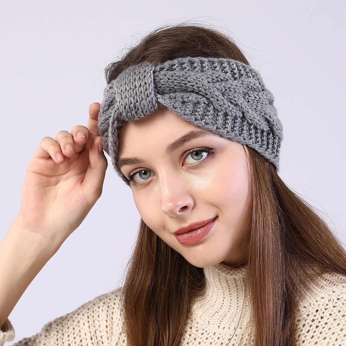 Bowknot Cable Knit Turban Headband - DippedShop Wholesale - #1859
