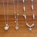 Flower Pearl Choker Necklace - DippedShop Wholesale - #6211