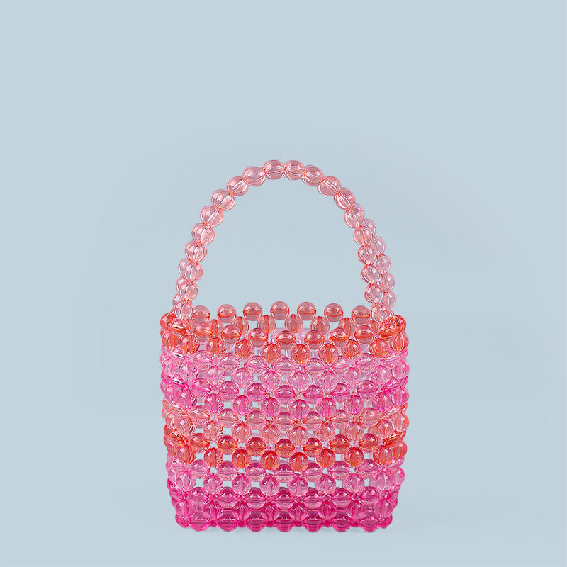 Gradient Beads Handmade Simple Handbag DP25C690