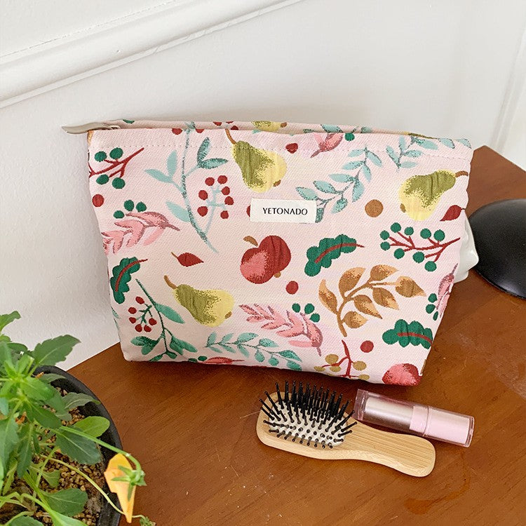 Large Capacity Floral Embossed Portable Makeup Bag MK2BW6W10BOB398