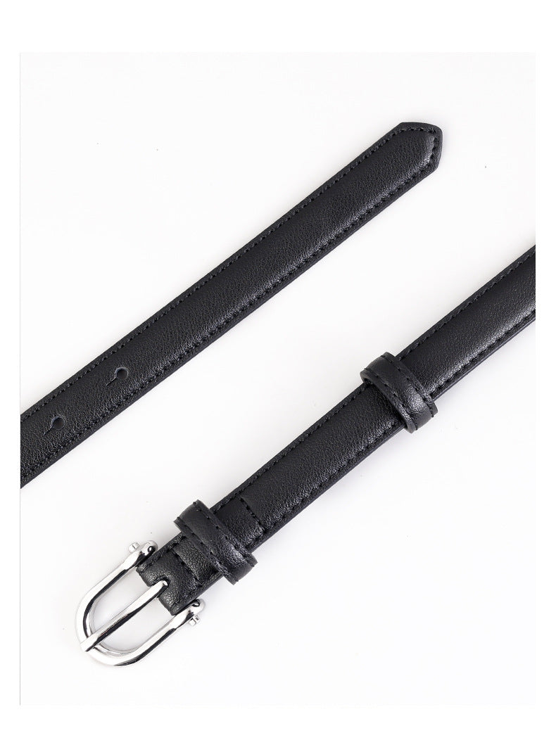 Simple Solid Color Pin Buckle Leather Belt 6W6JBT158