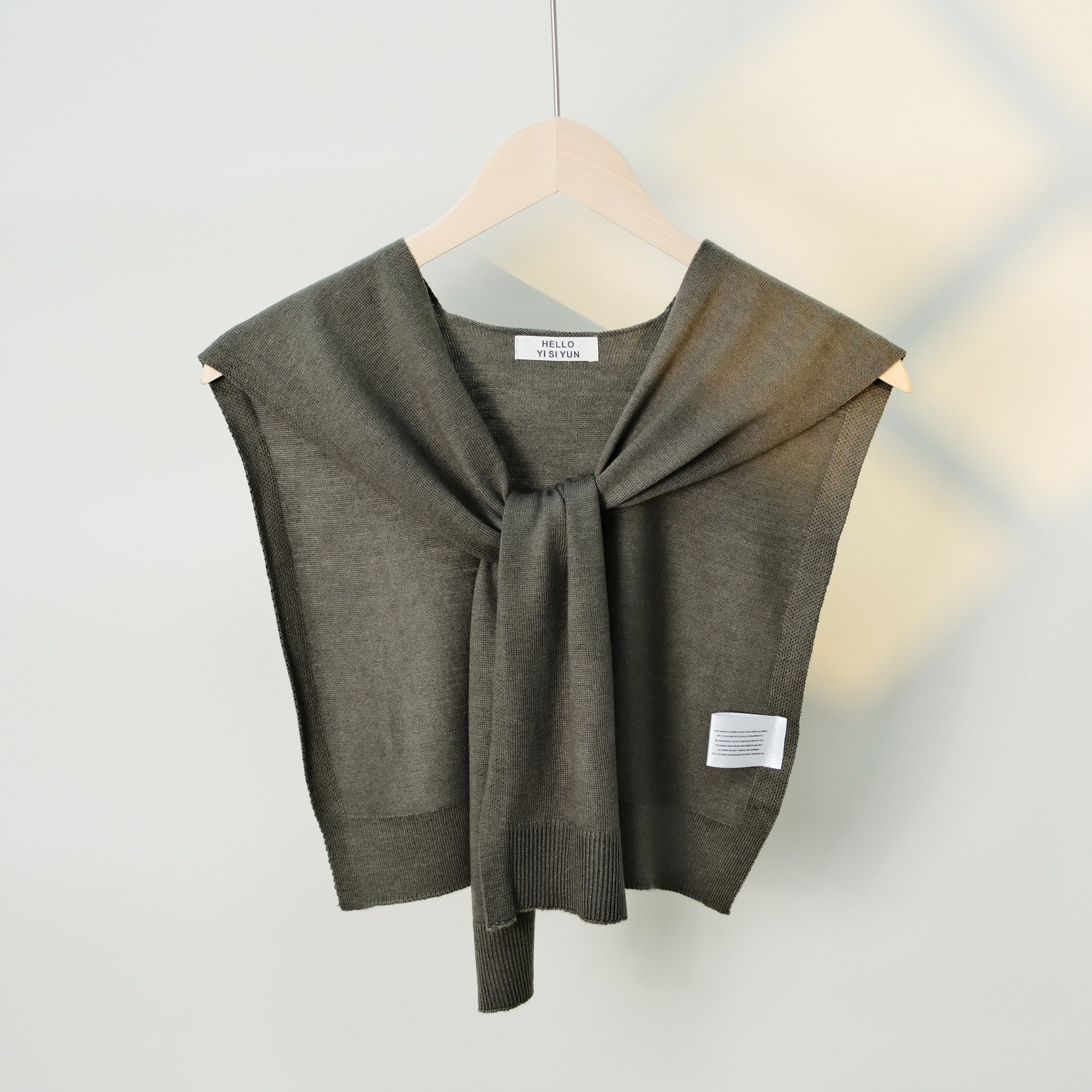 Casual Solid Color Sweater Knit Shawl Wrap 6W6NSC61