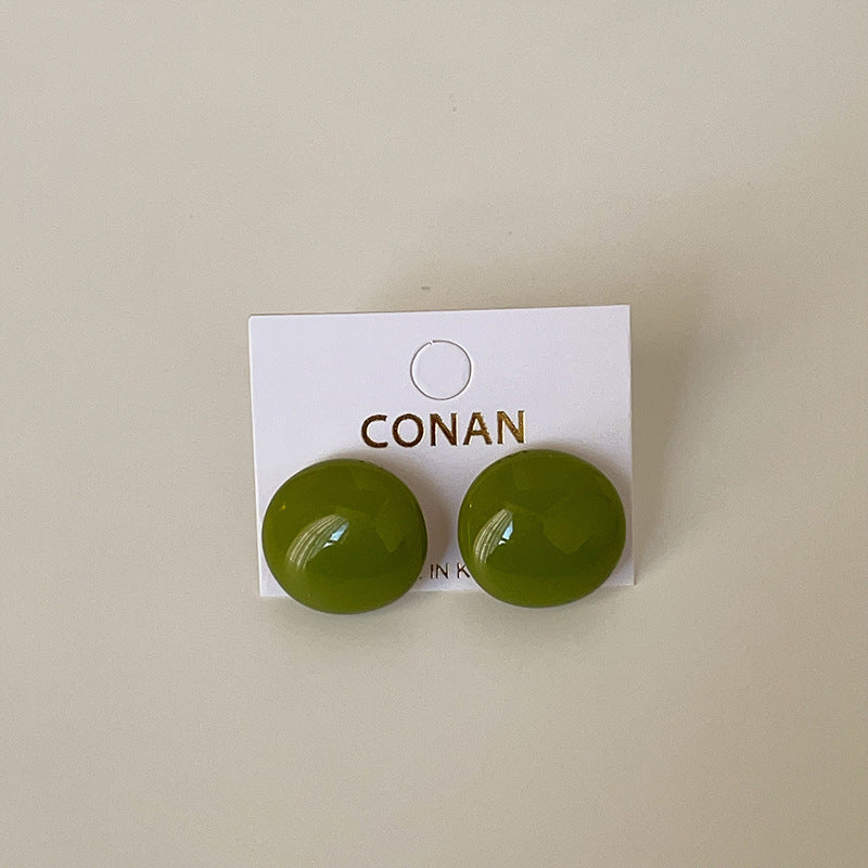 Enamel Square Stud Earrings - DippedShop Wholesale - #3331