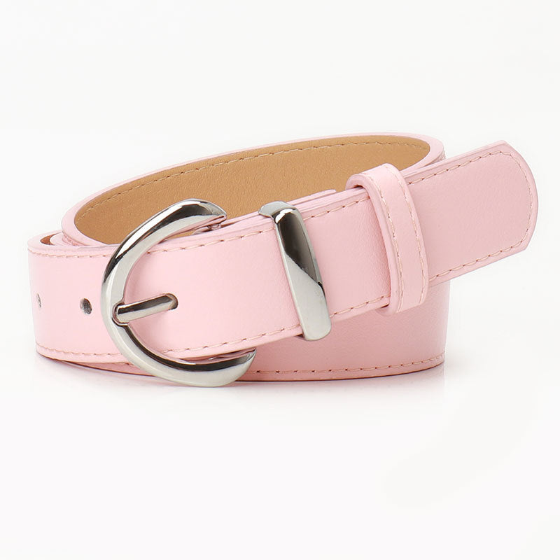 Minimalist Solid Color Skinny PU Leather Belt MK2LEEP6W6JBT46