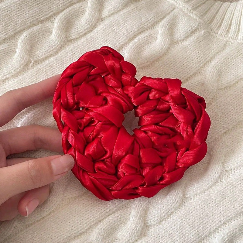 Minimalist Solid Color Stain Floral Scrunchies 6W6HSR506