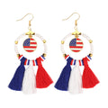 Retro Star Pendant Beaded Chain Frame Earring 8ZA6JER304L