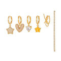 Stylish Gold Plated Moon Penda - DippedShop Wholesale - #7699