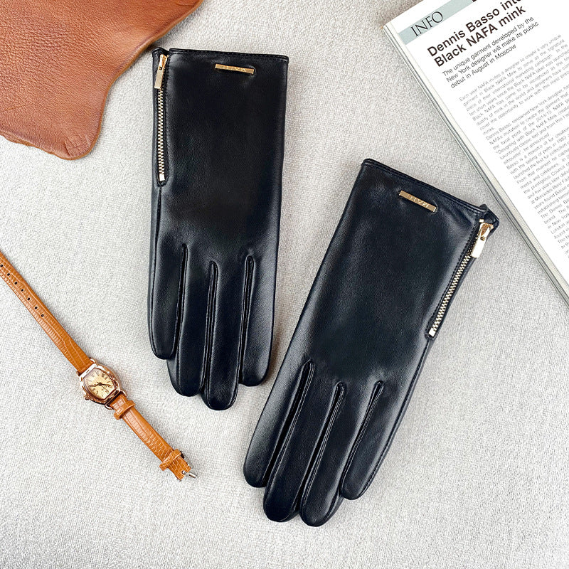 Leather Fleece Lined Gloves - DippedShop Wholesale - #6659