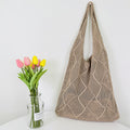 Solid Color Hollow Knit Bag - DippedShop Wholesale - #2483
