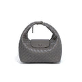 Casual Solid Color Woven Dumpling Handbag 6W10BBG1391