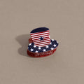 Trendy American Flag Hat Shape Lightweight Hair Clip 8AS6HCP61T