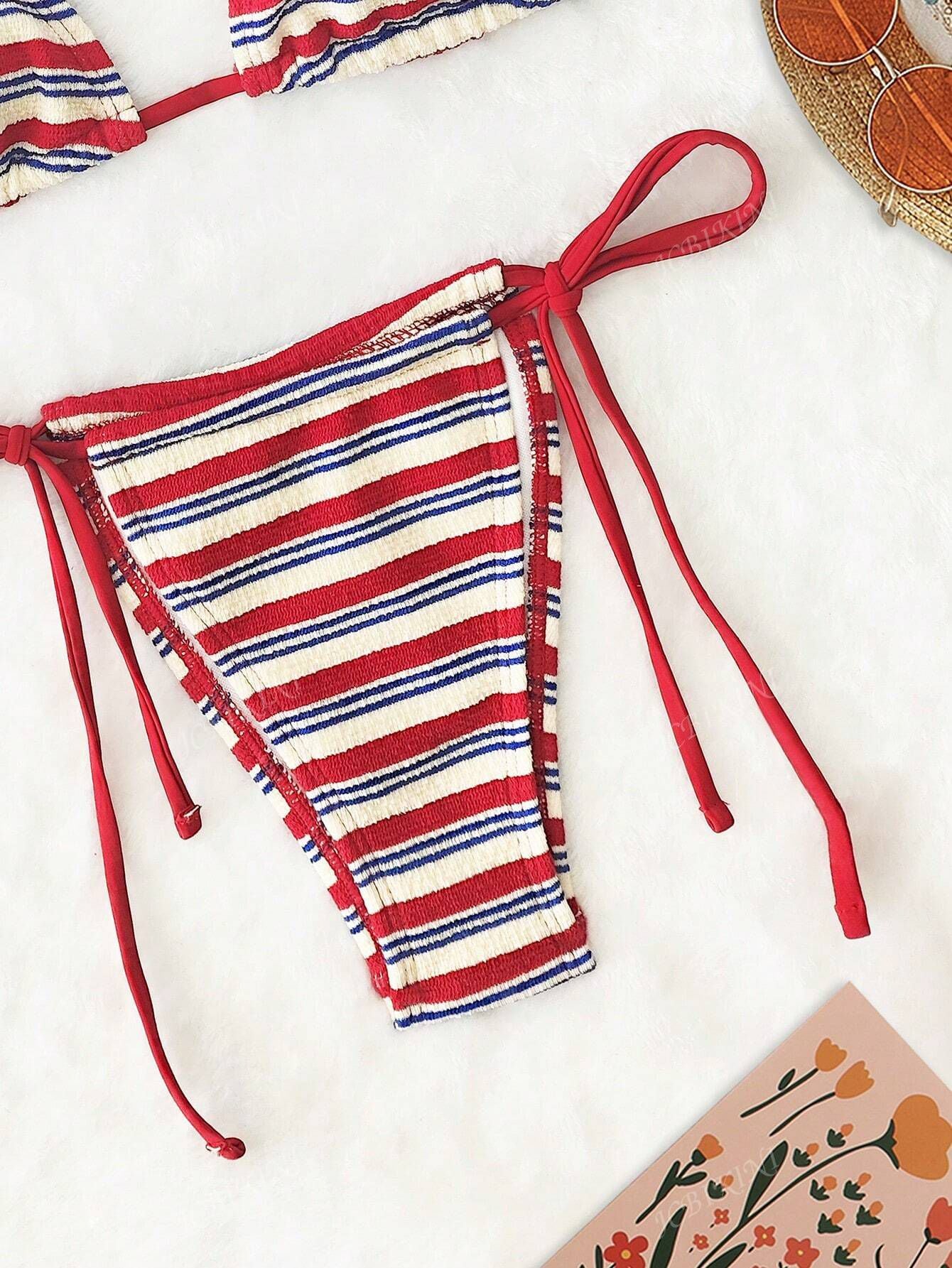 Sexy Striped Bikini Set - DippedShop Wholesale - #3411