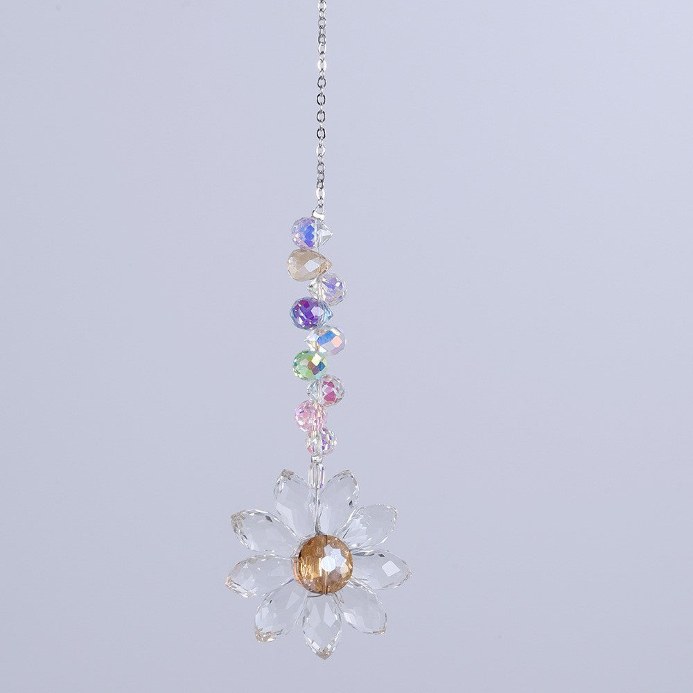 Colorful Crystal Ball Chain Floral Pendant Suncatchers MK2CZAS6H7HLS70