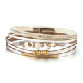 Vintage Multi Layer Irrugular Stones Magnetic Bracelets 6W6JBR498